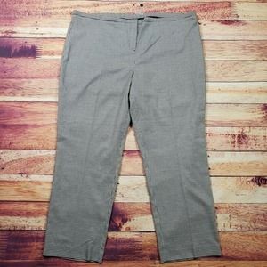 CC - Lane Bryant Dress Pant Trousers Women 28 White Black Shepherd Check Stretch
